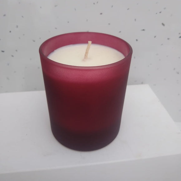 Frosted Red Candle