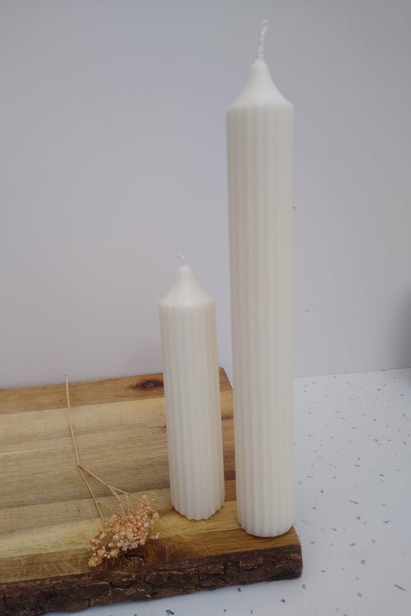 Ribbed Tall Duo Candle