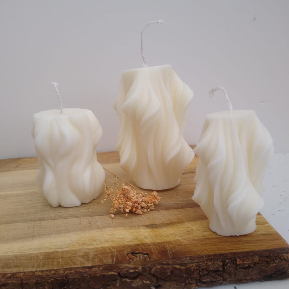 Abstract Swirl Candle